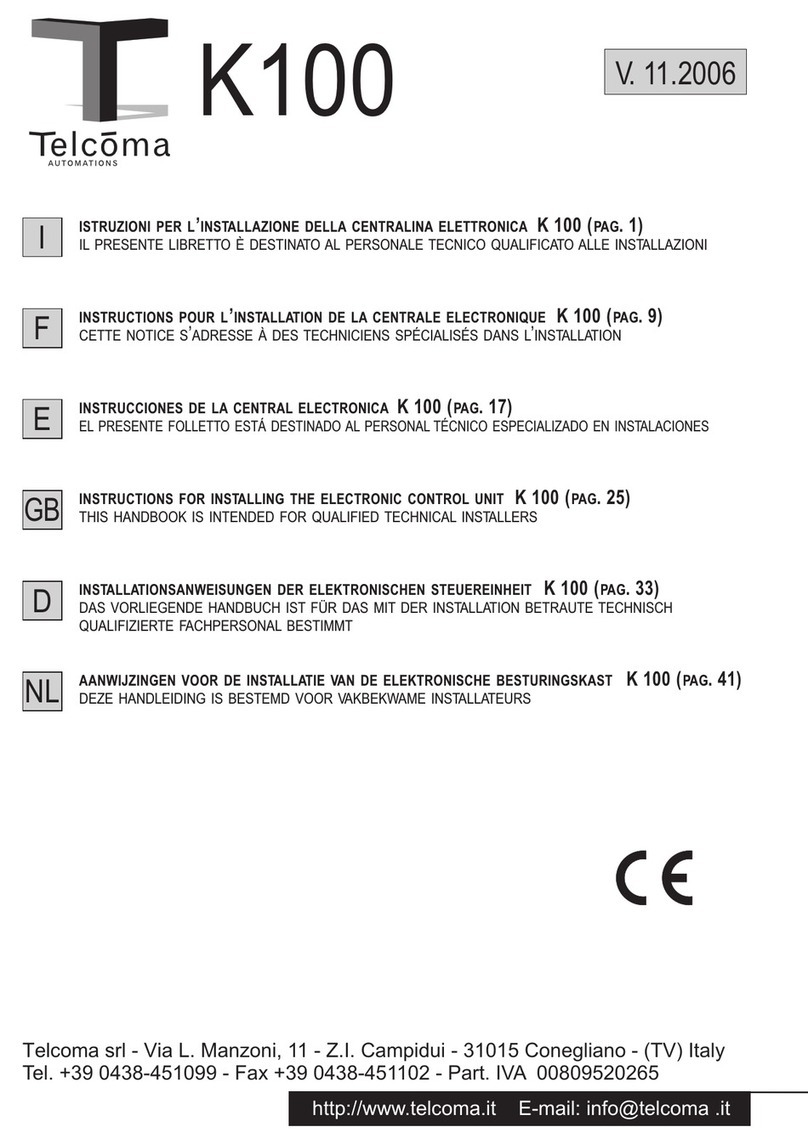 Telcoma K100 Instructions for installing Telcoma K100 Instructions for installing