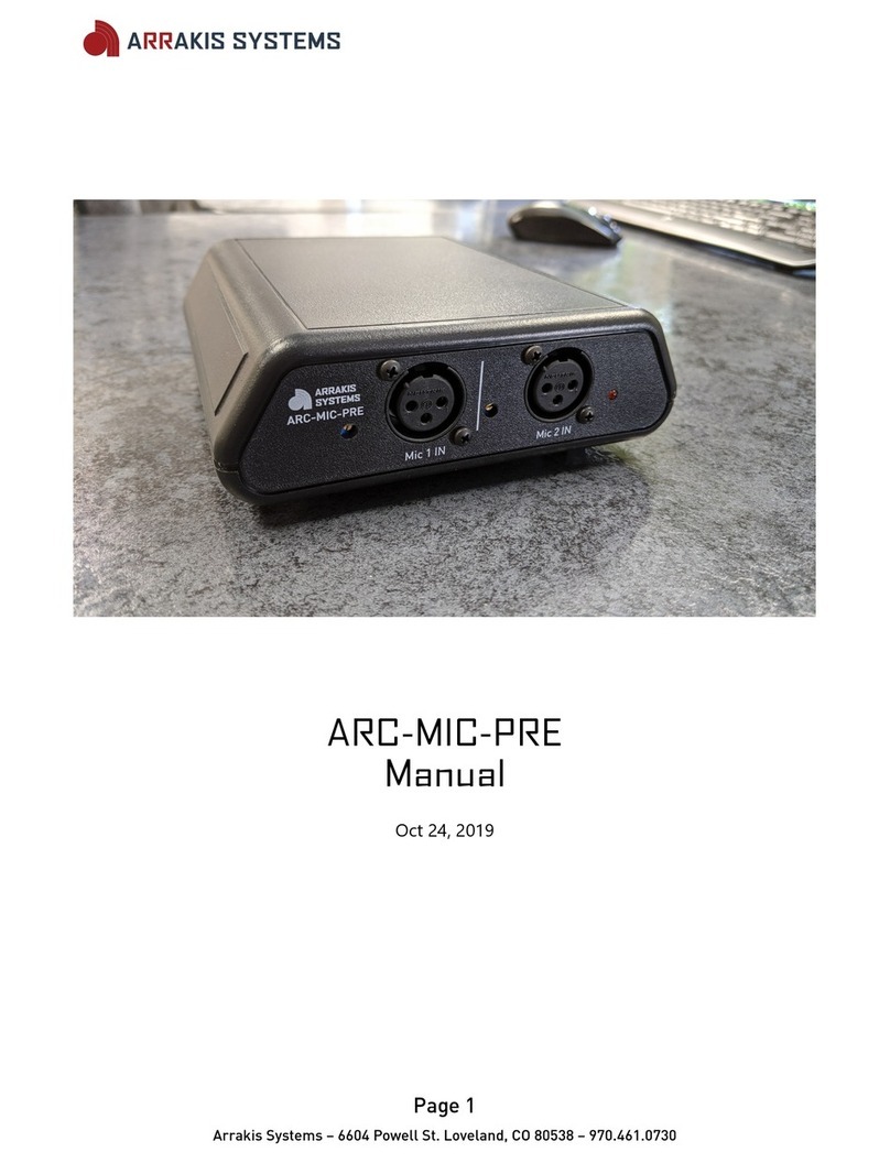 Arrakis Systems ARC-MIC-PRE manual