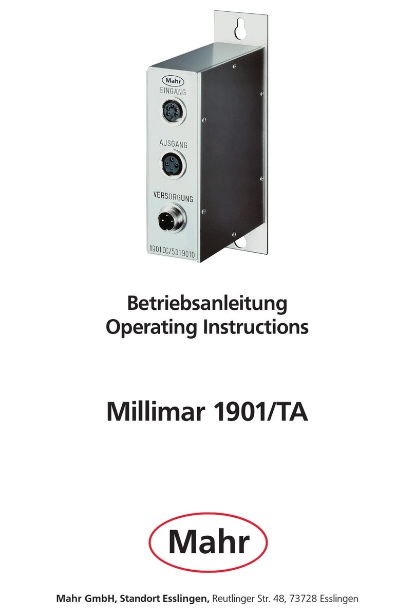 Mahr Millimar 1901/TA operating instructions