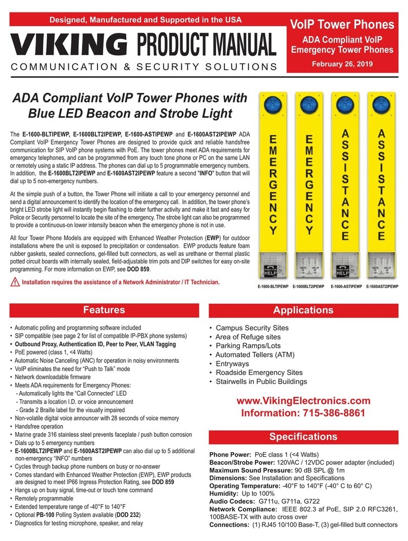 Viking E-1600-BLTIPEWP User manual