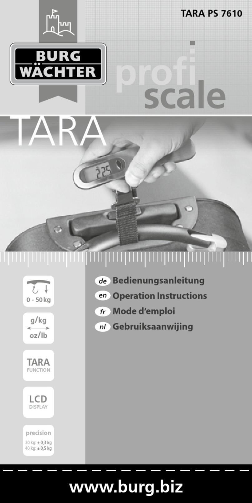 Burg Wächter TARA PS 7610 Operation instructions