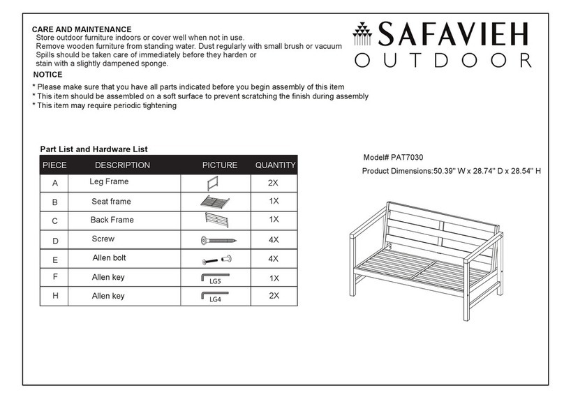 Safavieh PAT7030 quick start guide Safavieh PAT7030 quick start guide