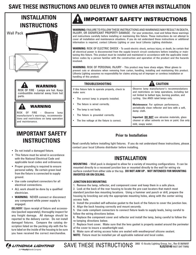 Lithonia Lighting TWR2 instructions