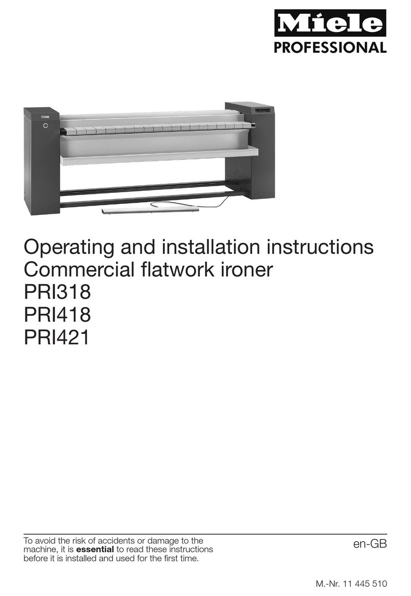 Miele professional PRI418 Operating and installation instructions