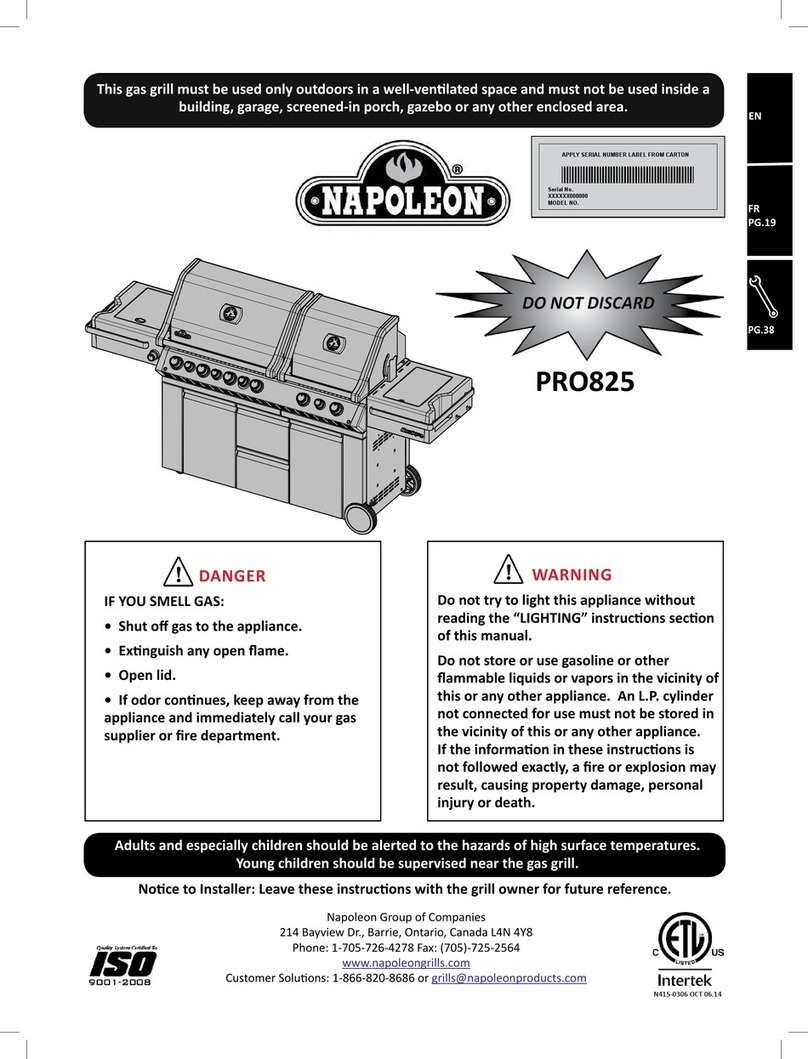 Napoleon PRO825 User manual Napoleon PRO825 User manual