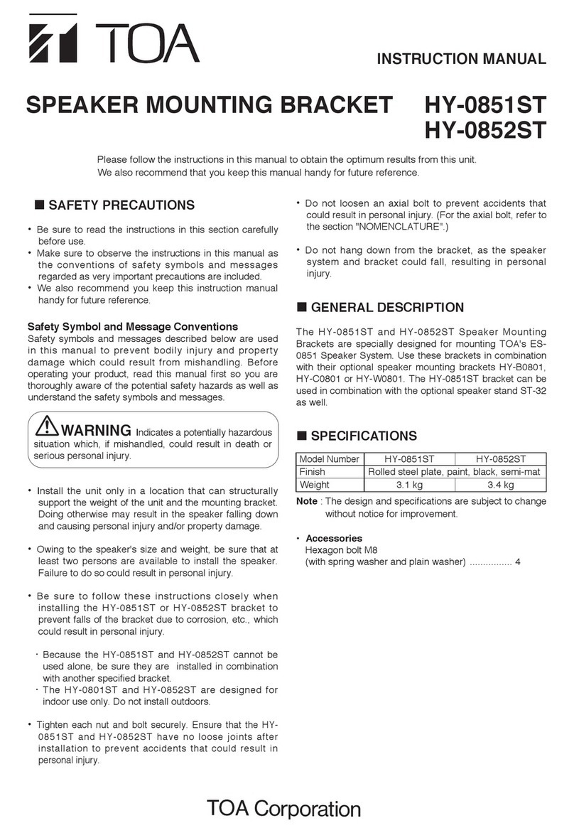 Toa HY-0851ST User manual