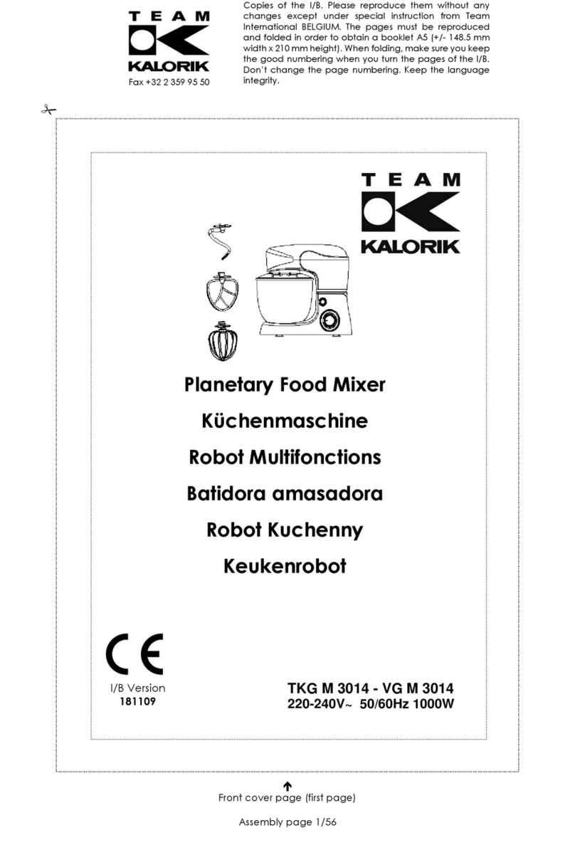 Team Kalorik TKG M 3014 instruction manual