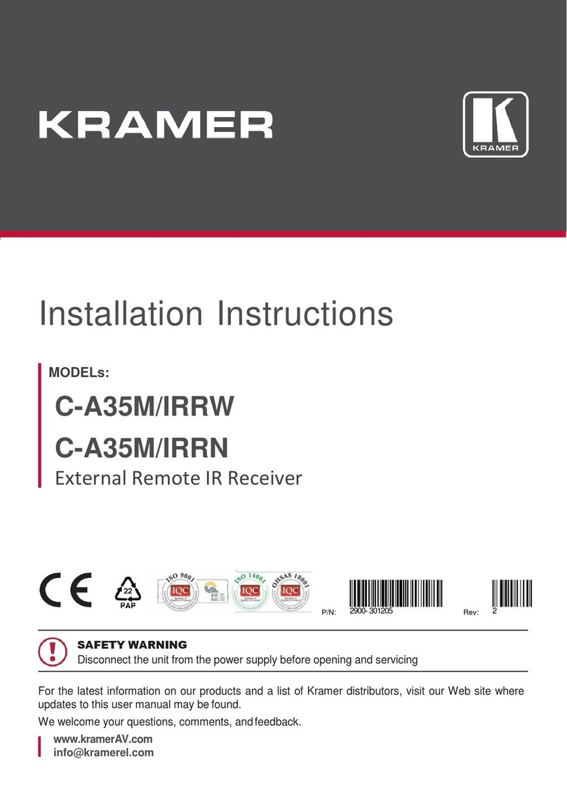 Kramer C-A35M/IRRW User manual