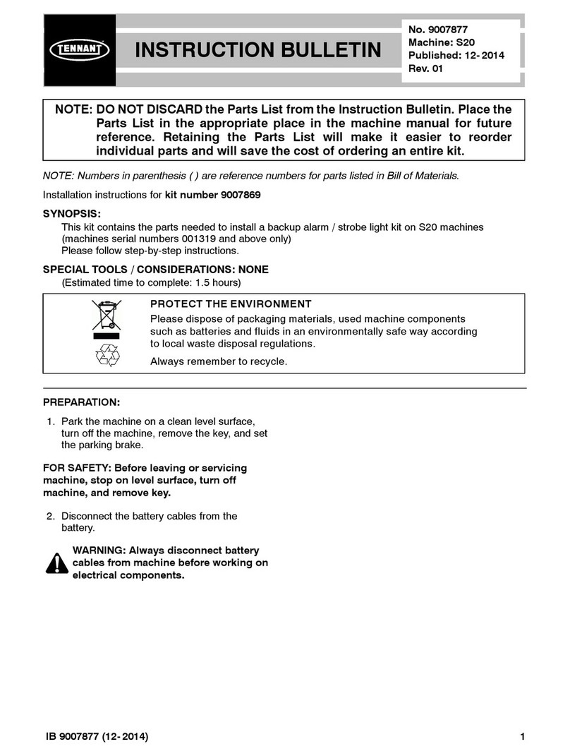 Tennant SweepSmart S20 ELECTRIC Instruction bulletin