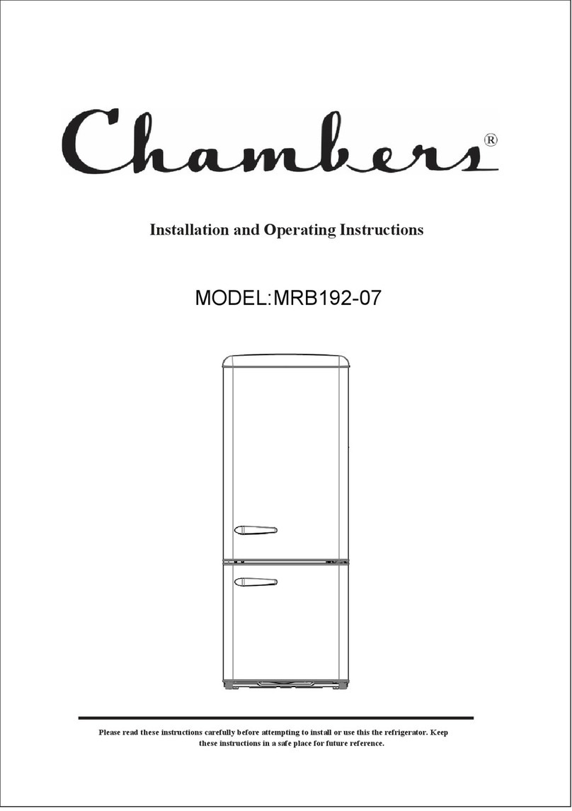 Chambers MRB192-07 Installation and operating instructions