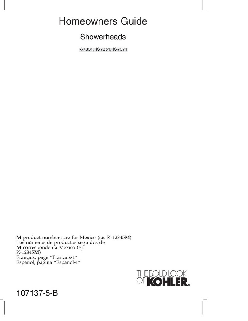 Kohler K-7331 Homeowner's guide Kohler K-7331 Homeowner's guide
