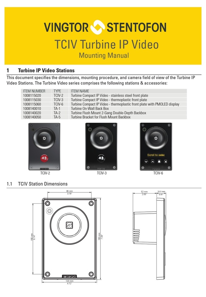 Vingtor Stentofon TCIV-2 Mounting manual