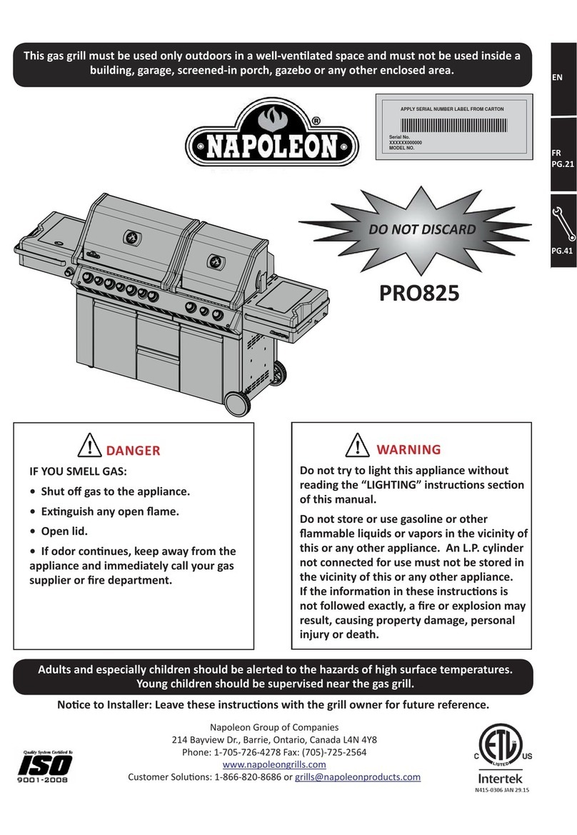 Napoleon PRO825 User manual Napoleon PRO825 User manual