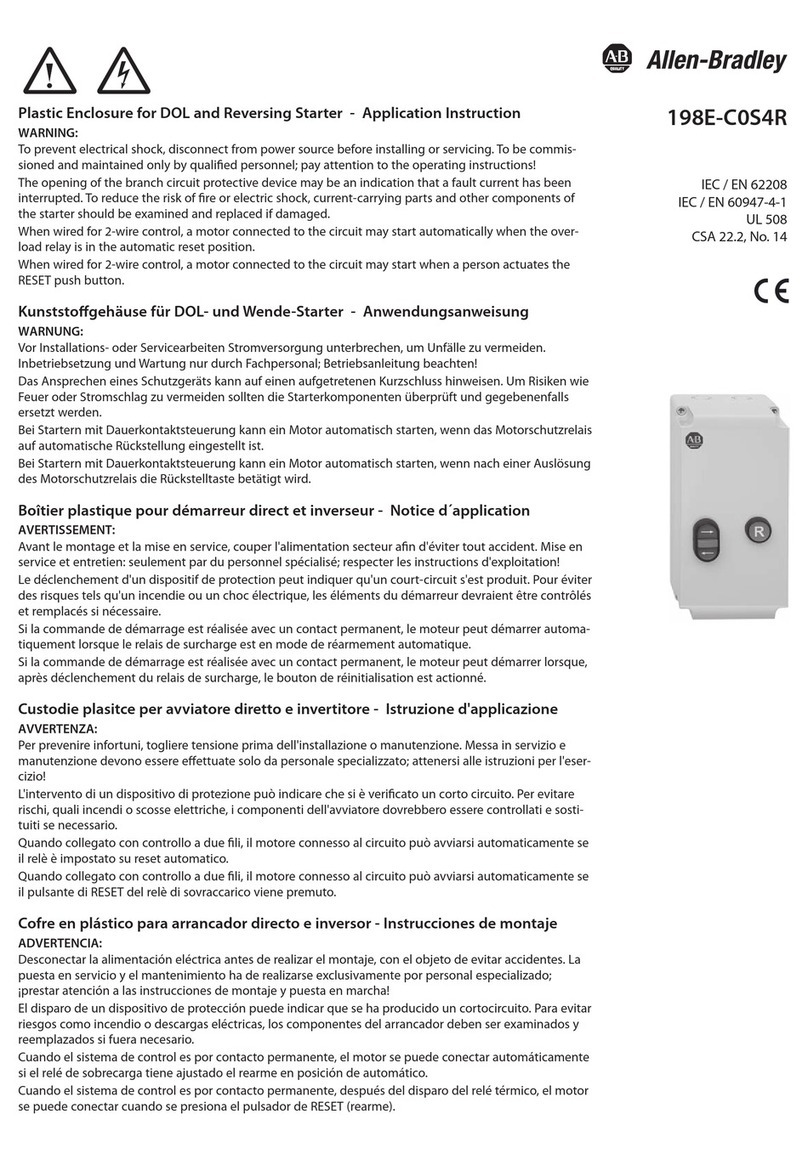 Allen-Bradley 198E-C0S4R Application Instruction Allen-Bradley 198E-C0S4R Application Instruction