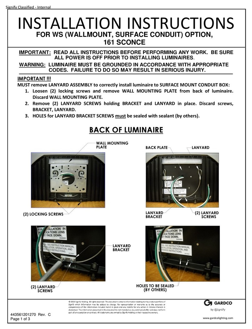 SIGNIFY GARDCO 161 SCONCE User manual