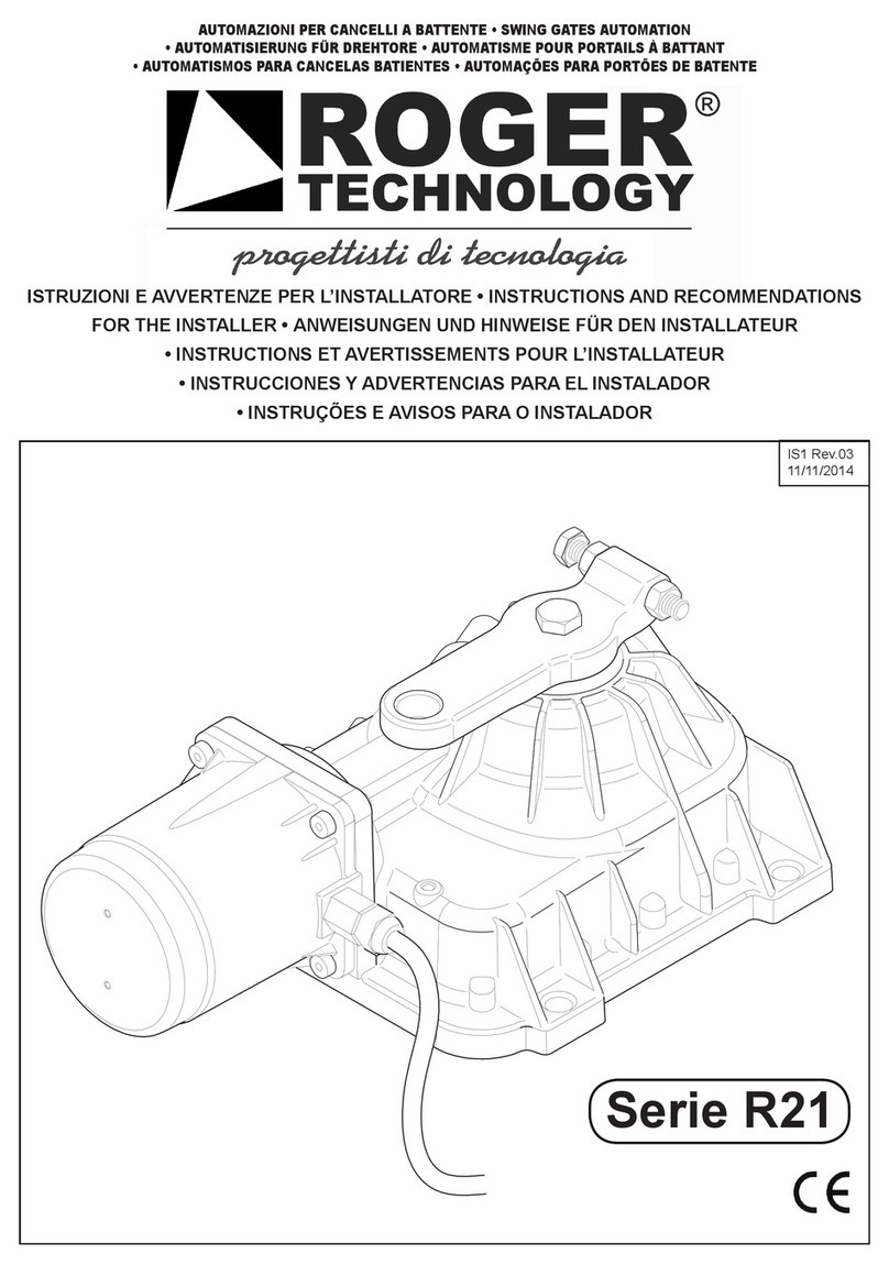 Roger Technology R21 Series Operating instructions