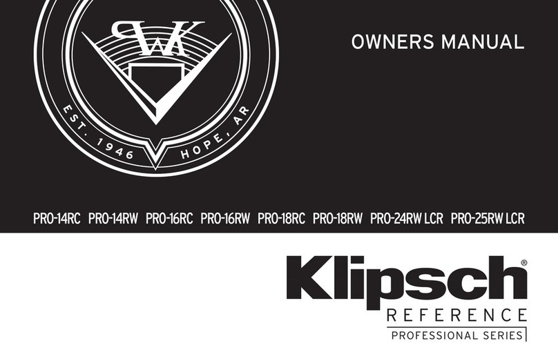 Klipsch PRO-14RC User manual