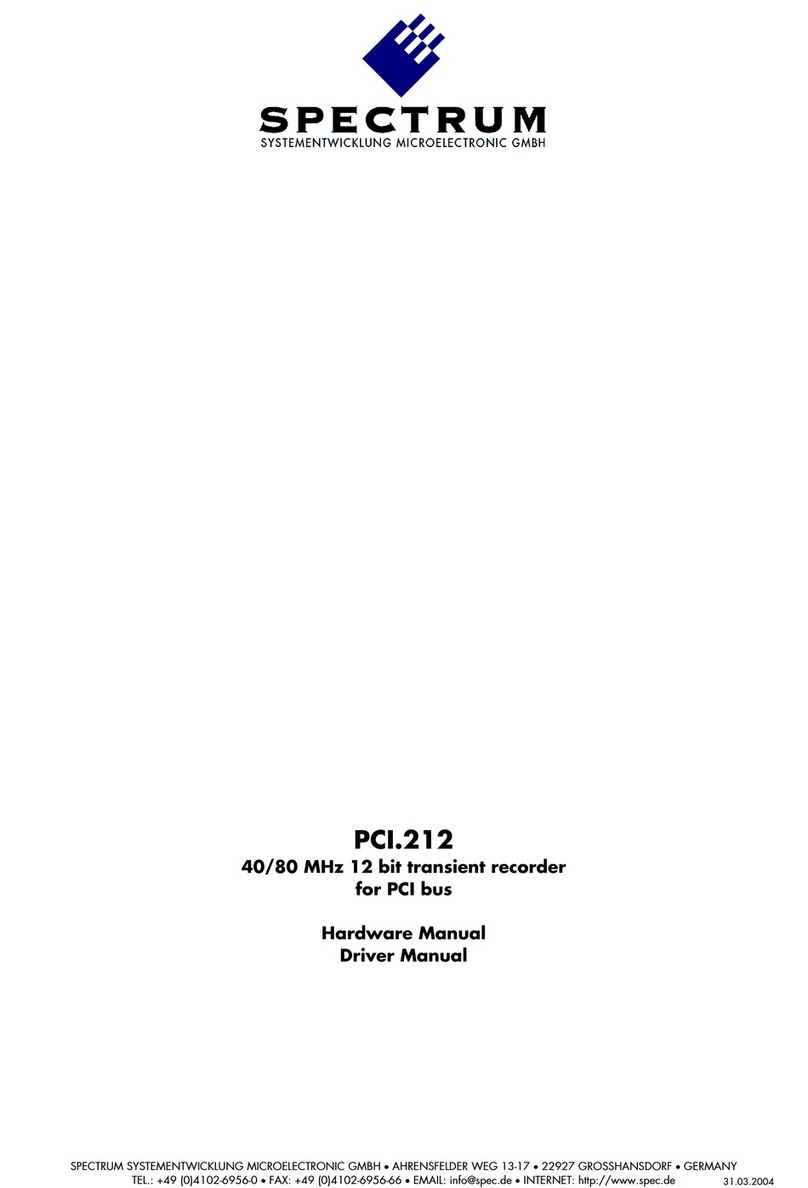Spectrum PCI.212 Hardware Manual, Driver Manual