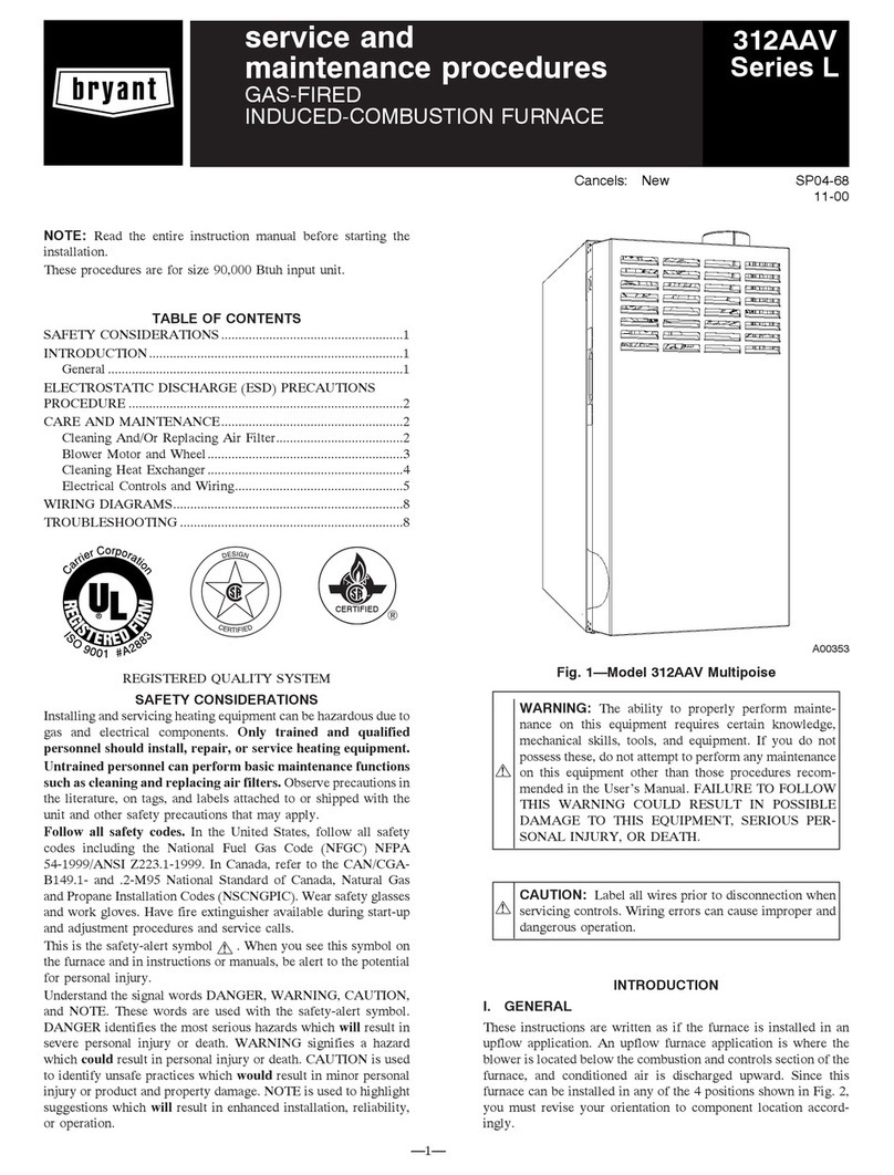 Bryant 312AAV L Series Installation and user guide