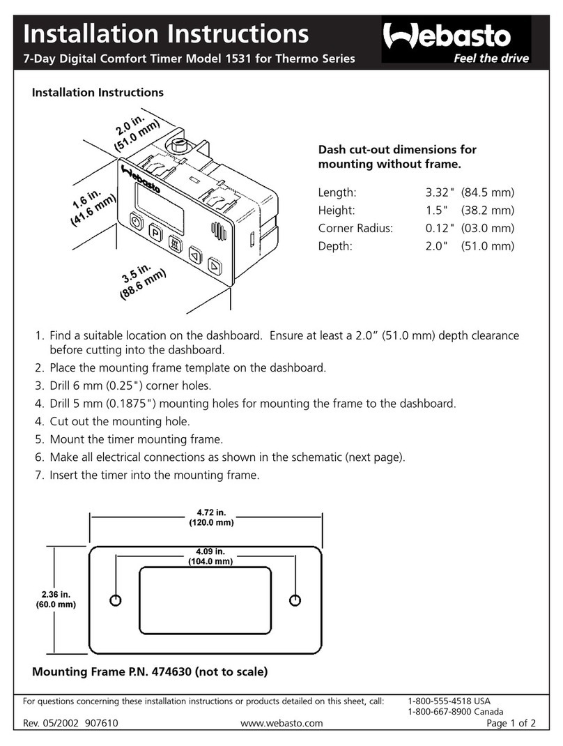 Webasto Thermo Series installation instructions