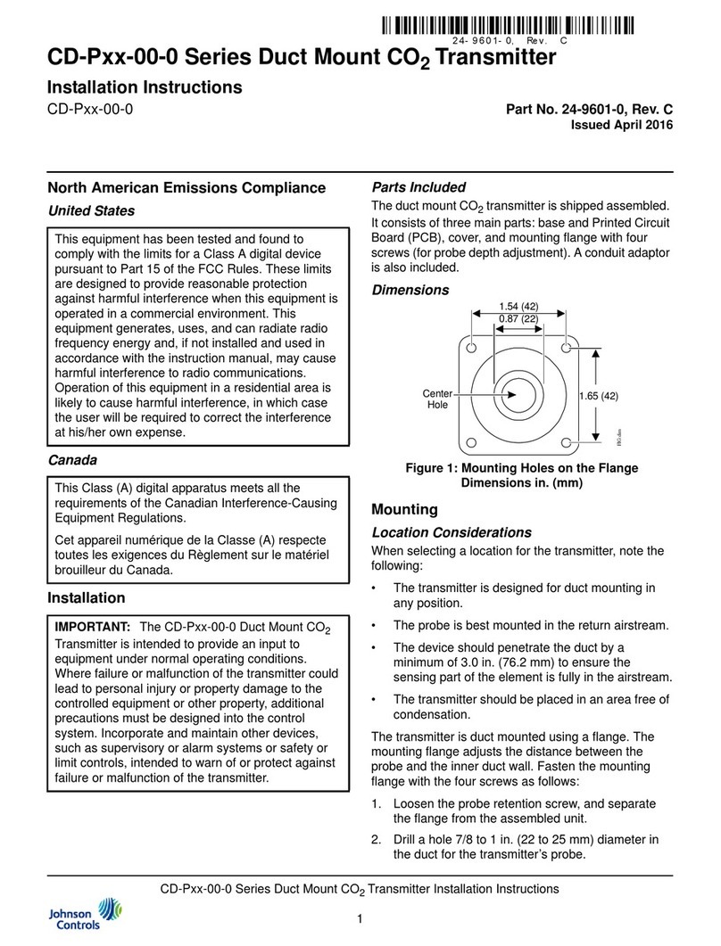 Johnson Controls CD-P Series User manual