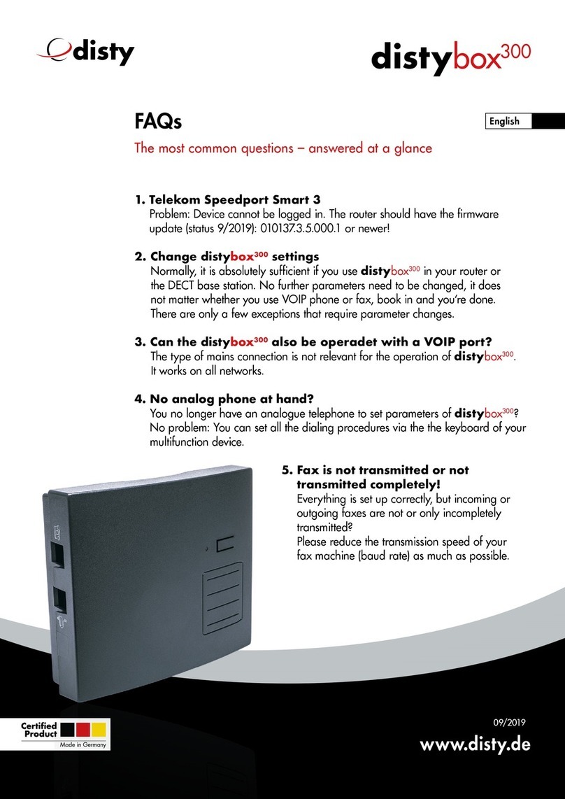 Disty distybox300 Faq
