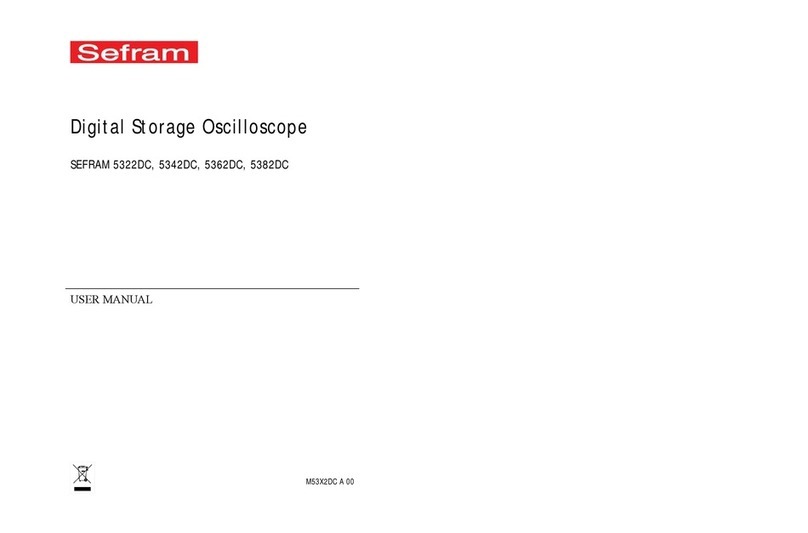 SEFRAM 5322DC User manual