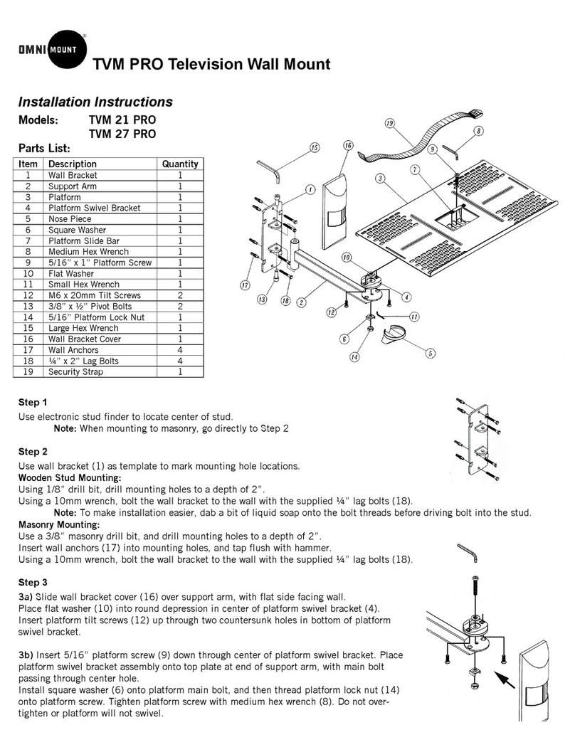 Omnimount TVM PRO Series User manual