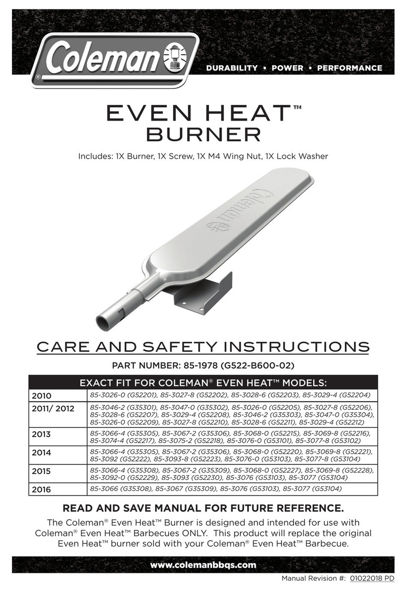 Coleman EVEN HEAT 85-1978 Care and Safety Instructions