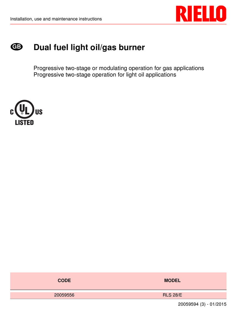 Riello RLS 28/E Installation, use and maintenance instructions