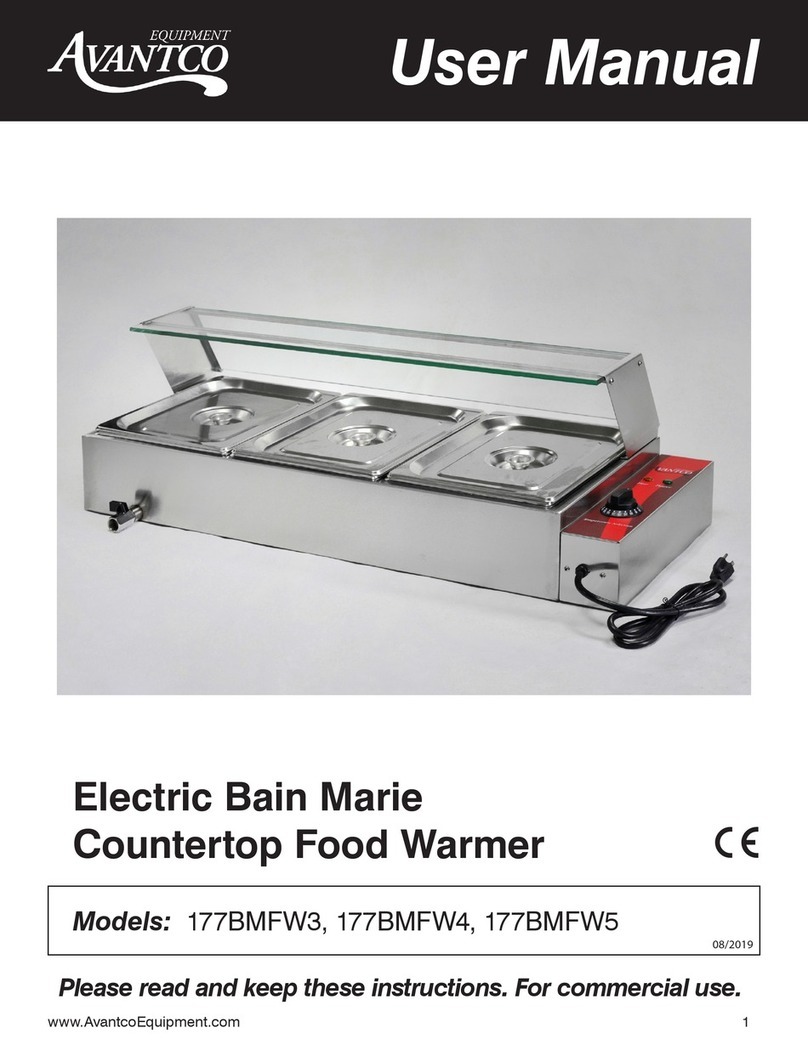 Avantco Equipment 177BMFW3 User manual