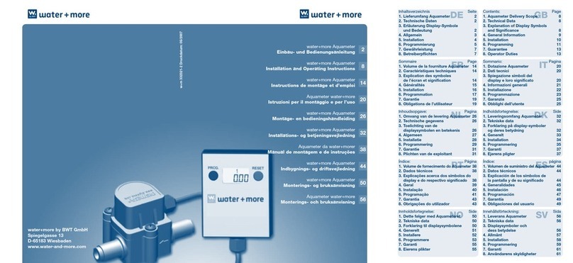 water & more Aquameter Installation and operating instructions water & more Aquameter Installation and operating instructions