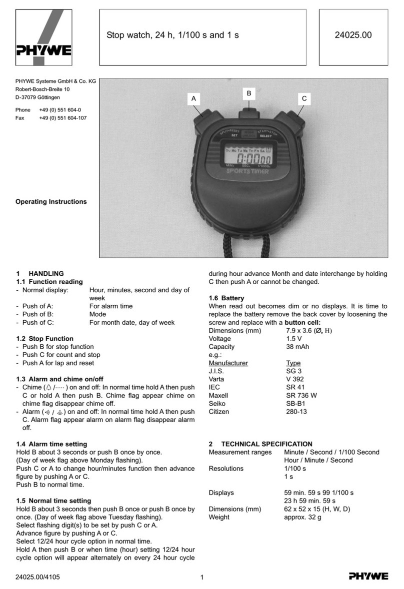 PHYWE 24025.00 operating instructions