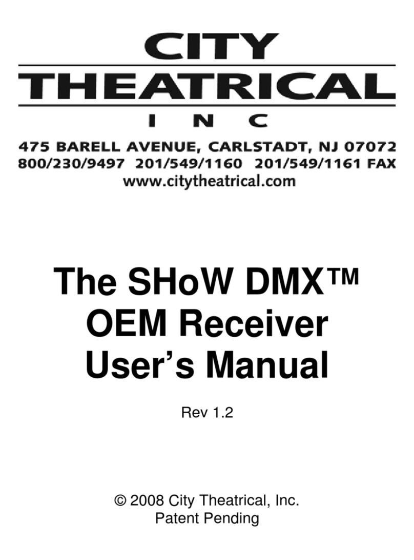City Theatrical SHoW DMX Series user manual