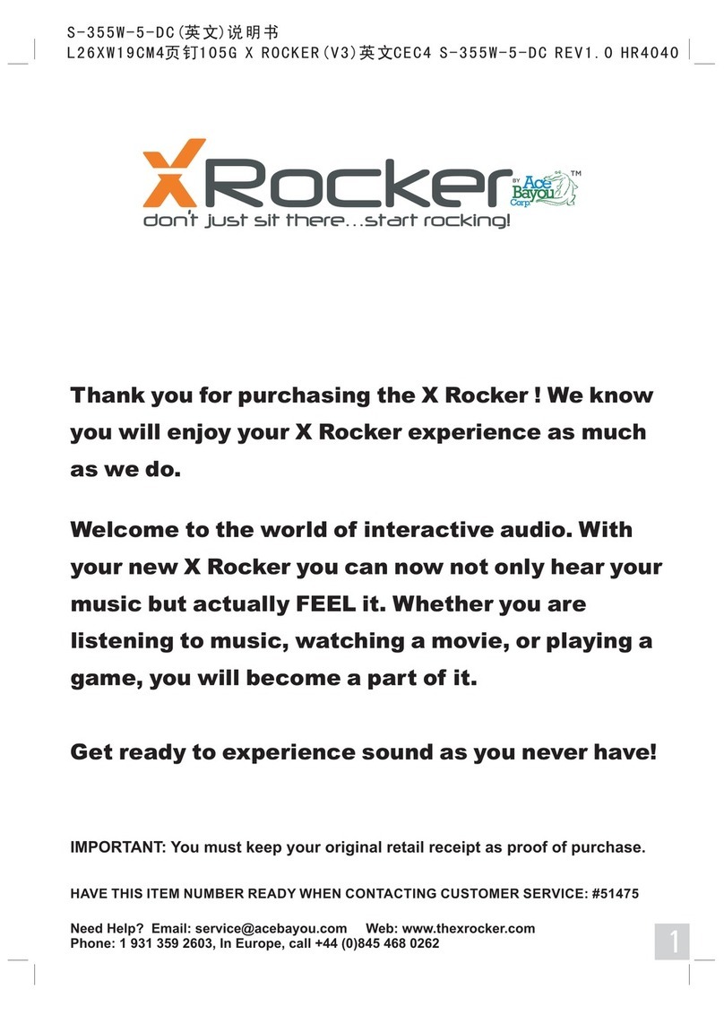 Ace Bayou X Rocker quick start guide