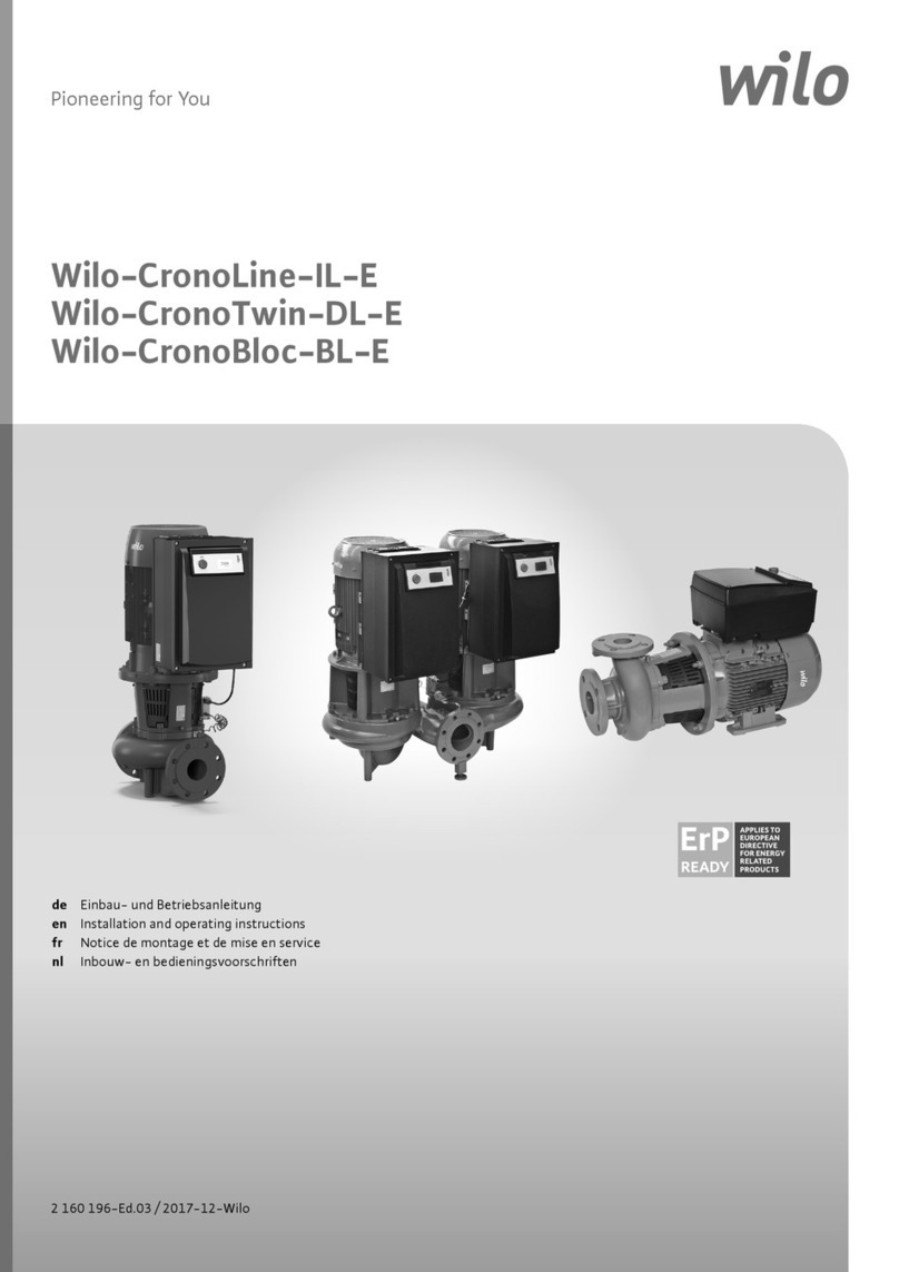 Wilo CronoLine-IL-E Installation and operating instructions