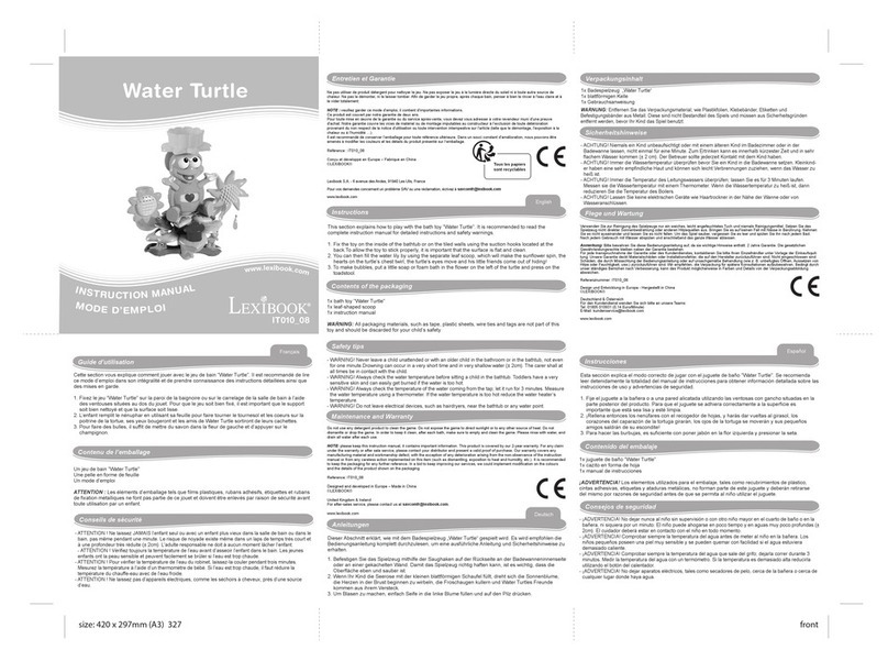 LEXIBOOK Water Turtle User manual