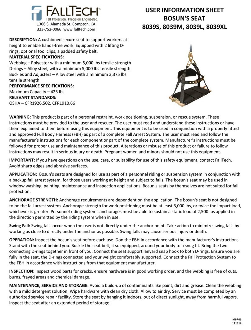 Falltech 8039S User Information Sheet