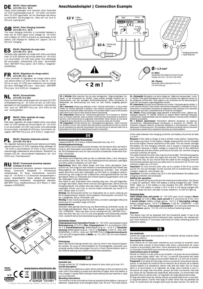 Kemo Electronic M149 Operator's manual