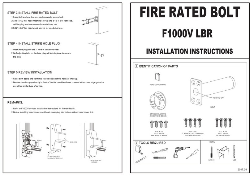 Design Hardware F1000V LBR installation instructions