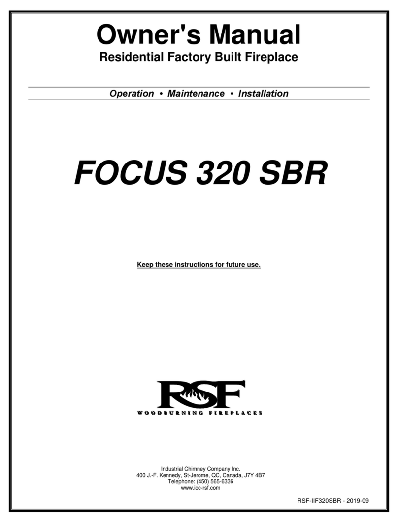 RSF Woodburning Fireplaces FOCUS 320 SBR User manual RSF Woodburning Fireplaces FOCUS 320 SBR User manual