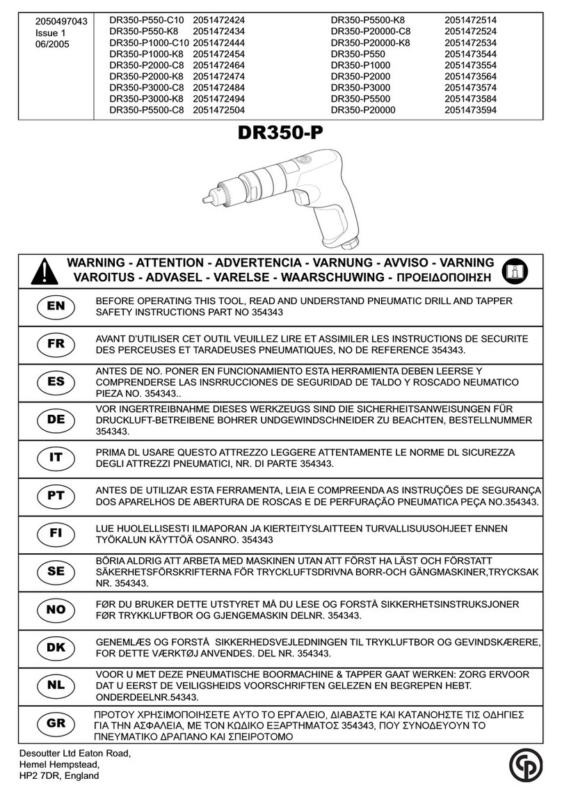 Desoutter DR350-P550-C10 User manual