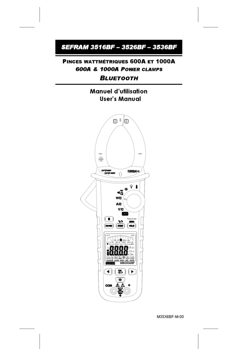 SEFRAM 3516BF user manual