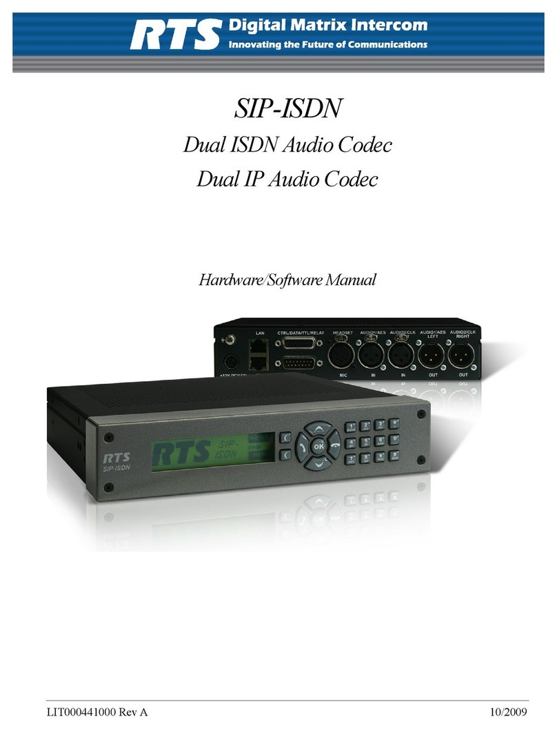 RTS SIP-ISDN Hardware & software manual