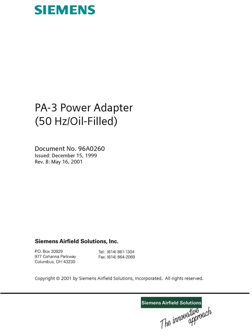 Siemens PA-3 User manual