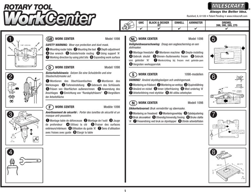 Milescraft WorkCenter 1098 User manual
