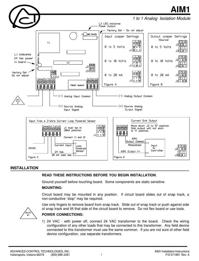 ACT AIM1 installation instructions