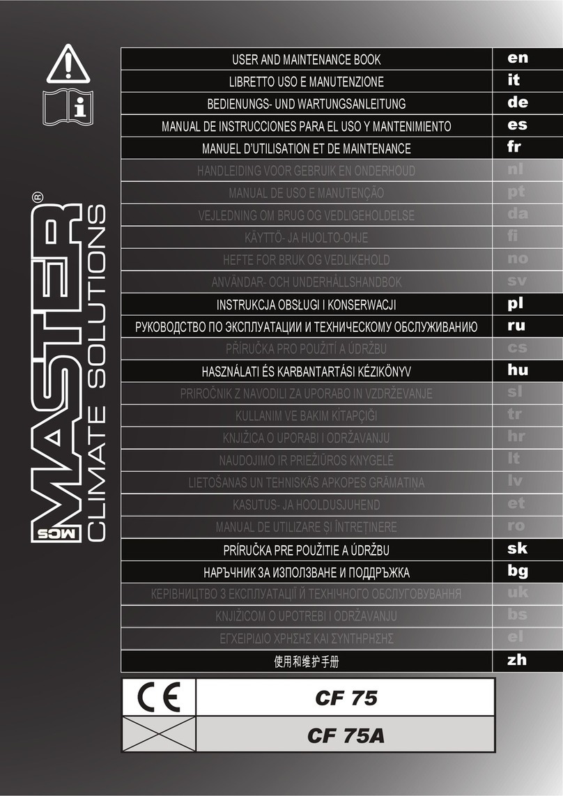Master CF 75 User and Maintenance Book Master CF 75 User and Maintenance Book