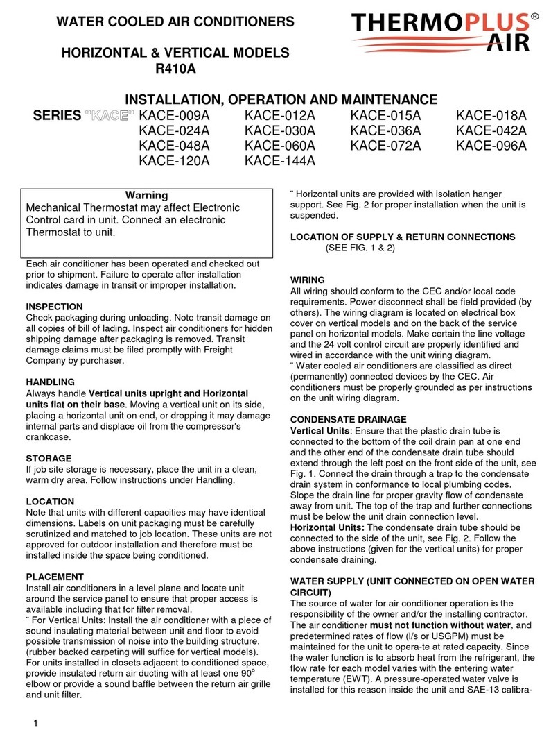 ThermoPlus Air KACE Series Installation and operating instructions
