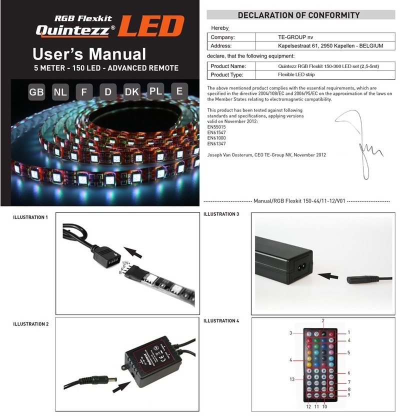 Quintezz RGB Flexkit LED user manual
